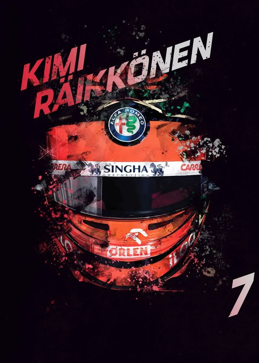 Poster Formel 1 Helme Rennfahrer Fahrernummer I Deko Print ohne Rahmen-2