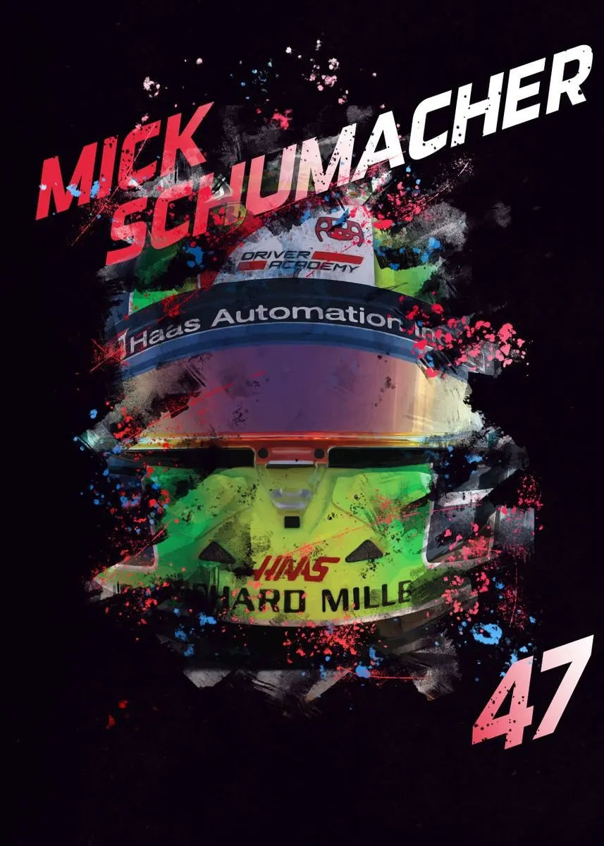 Poster Formel 1 Helme Rennfahrer Fahrernummer I Deko Print ohne Rahmen-1