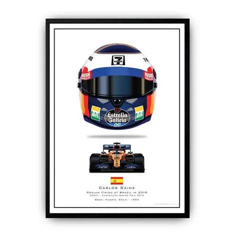 Poster Formel 1 Helme Rennfahrer Gewinner  I Deko Print ohne Rahmen-1