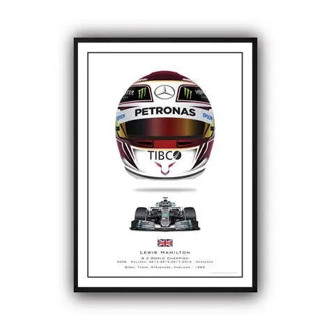 Poster Formel 1 Helme Rennfahrer Gewinner  I Deko Print ohne Rahmen-1