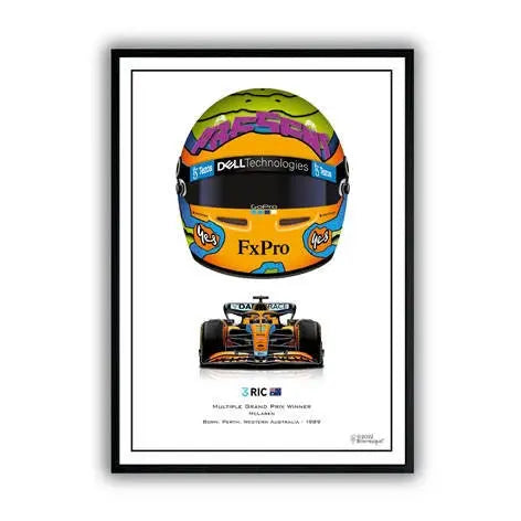 Poster Formel 1 Helme Rennfahrer Unterschriften  I Deko Print ohne Rahmen-2