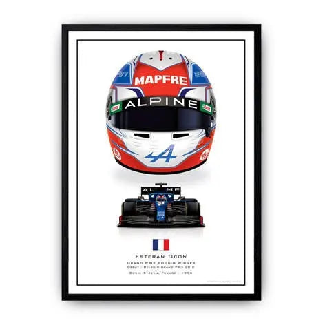 Poster Formel 1 Helme Rennfahrer Unterschriften  I Deko Print ohne Rahmen-4