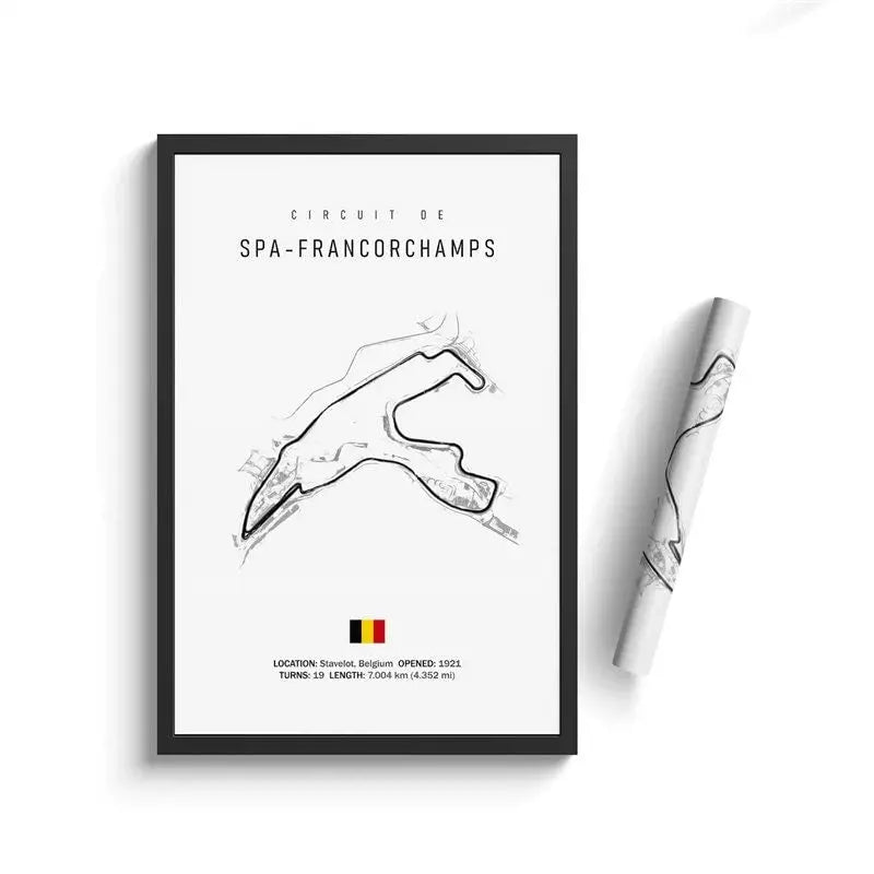 Poster Formel 1 Kalender 2024 Strecken Großer Preis von Monaco Nurburgring als Deko Print ohne Rahmen-4