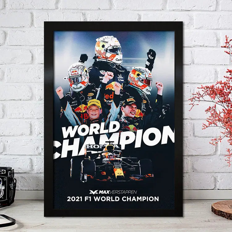 Poster Formel 1 Max Verstappen Rennfahrer Helm Rennwagen Red Bull I Deko Print ohne Rahmen-4