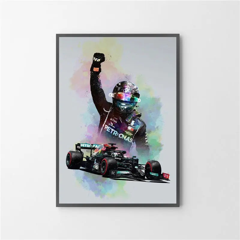 Poster Formel 1 Rennfahrer Helm I Deko Print ohne Rahmen-1