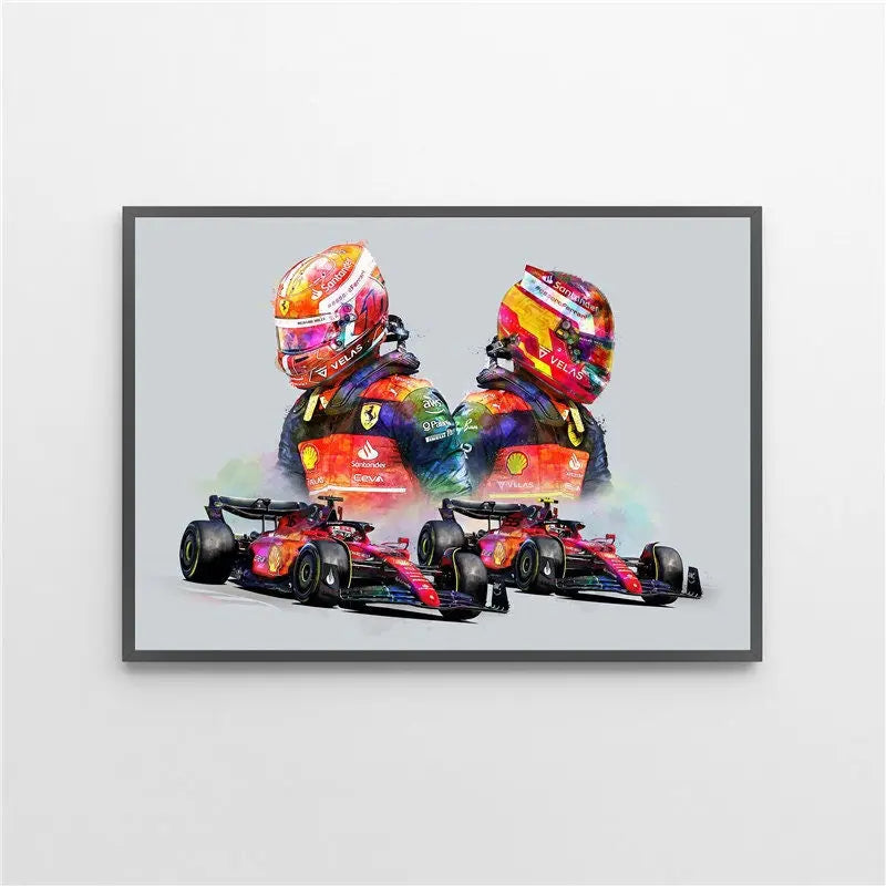 Poster Formel 1 Rennfahrer Helm I Deko Print ohne Rahmen-3