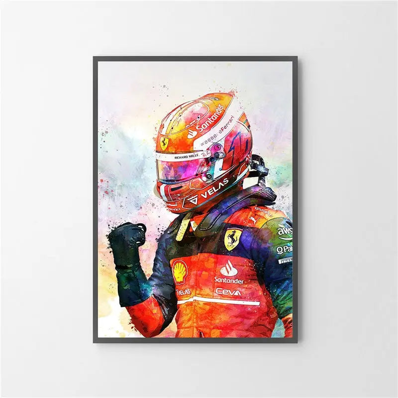 Poster Formel 1 Rennfahrer Helm I Deko Print ohne Rahmen-6