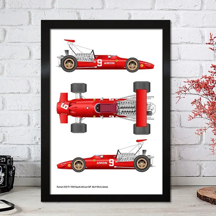 Poster Formel 1 Rennfahrer Legenden Rennwagen I Deko Print ohne Rahmen-4