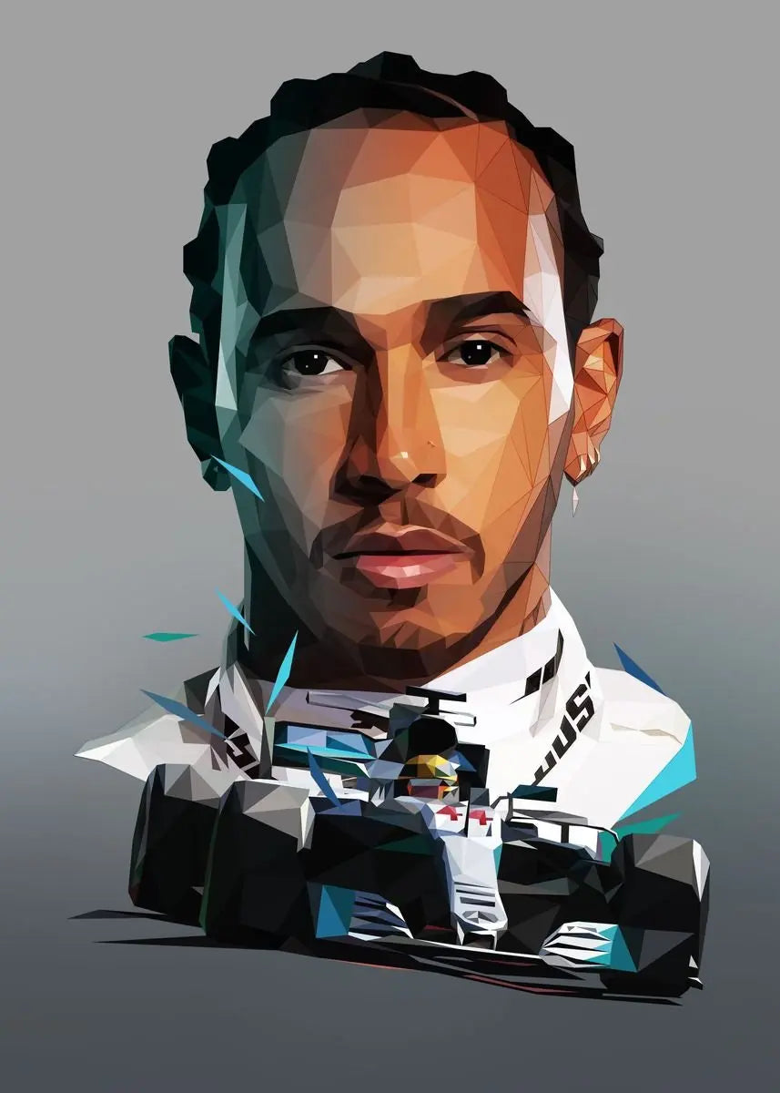 Poster Formel 1 Rennfahrer Rennwagen Lewis Hamilton I Deko Print ohne Rahmen-1