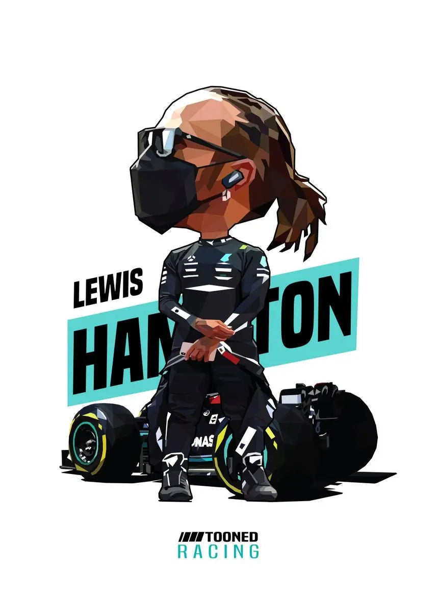 Poster Formel 1 Rennfahrer Rennwagen Lewis Hamilton I Deko Print ohne Rahmen-4