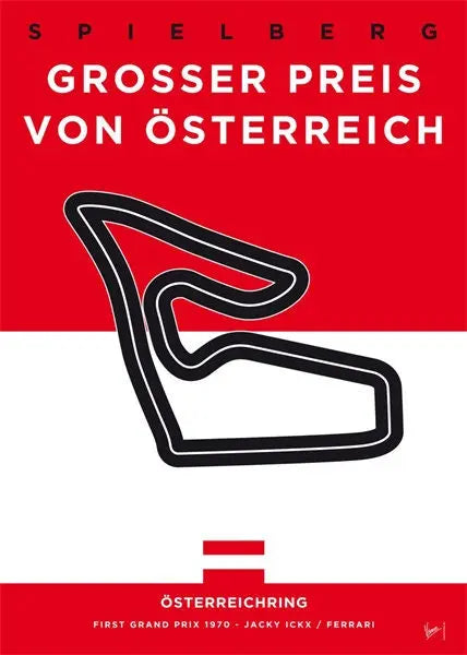 Poster Formel 1 Rennstrecke Länder Flagge I Deko Print ohne Rahmen-8