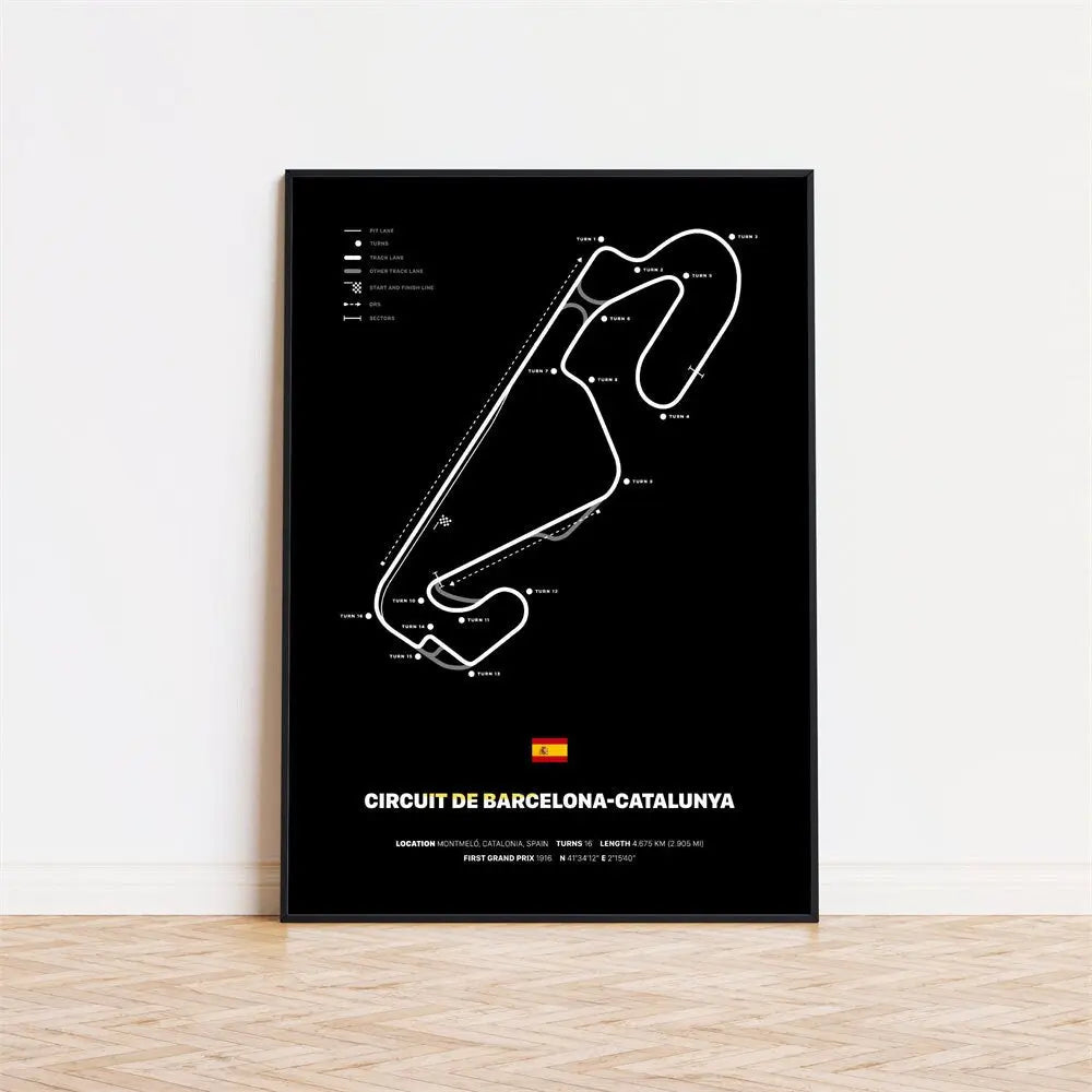 Poster Formel 1 Rennstrecken I Deko Print ohne Rahmen-1