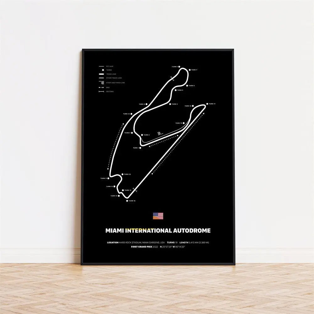 Poster Formel 1 Rennstrecken I Deko Print ohne Rahmen-3