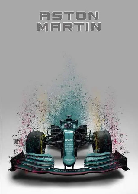 Poster Formel 1  Rennwagen Aquarell I Deko Print ohne Rahmen-4