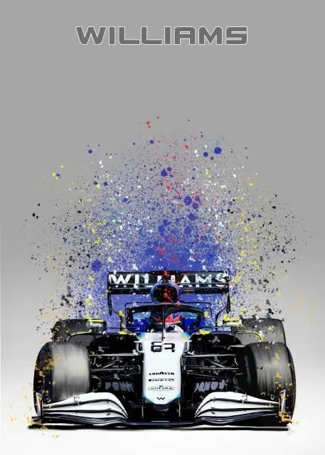 Poster Formel 1  Rennwagen Aquarell I Deko Print ohne Rahmen-5