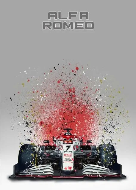 Poster Formel 1  Rennwagen Aquarell I Deko Print ohne Rahmen-8