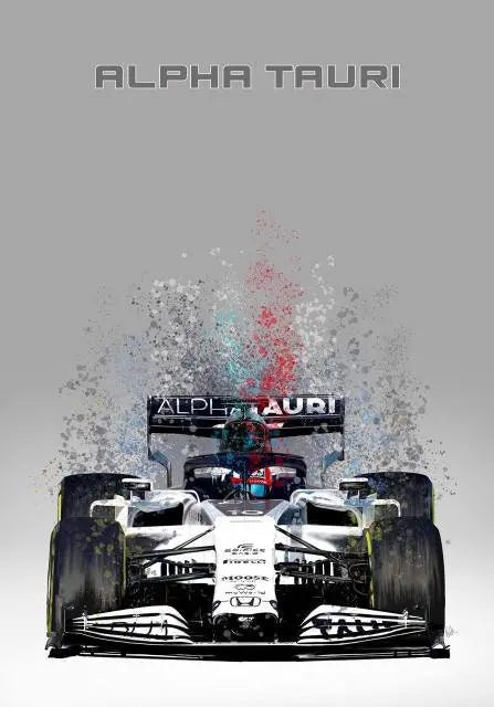 Poster Formel 1  Rennwagen Aquarell I Deko Print ohne Rahmen-9