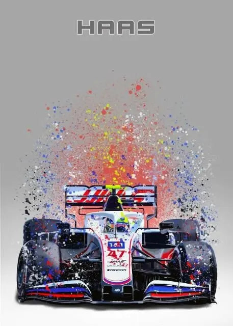 Poster Formel 1  Rennwagen Aquarell I Deko Print ohne Rahmen-2