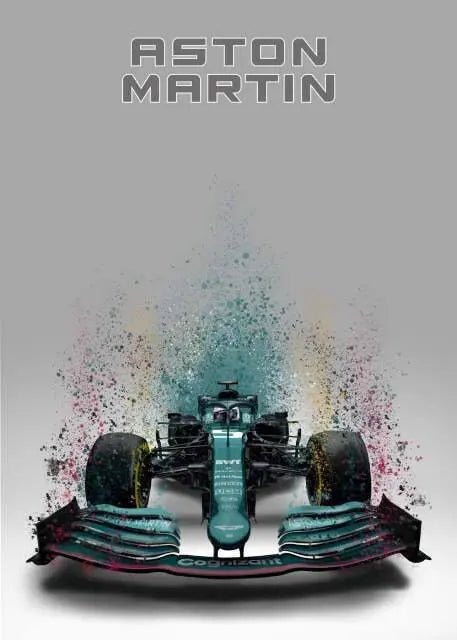 Poster Formel 1  Rennwagen Aquarell I Deko Print ohne Rahmen-3