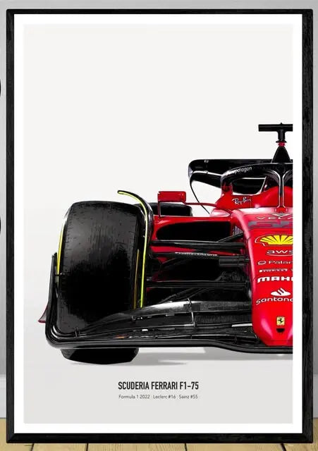 Poster Formel 1 Rennwagen Grand Prix Rennfahrer Namen Wagen Nummer I  Deko Print ohne Rahmen-0