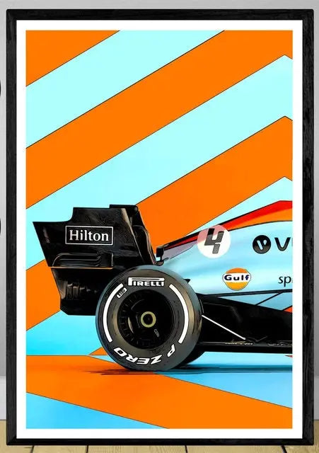 Poster Formel 1 Rennwagen Grand Prix Rennfahrer Namen Wagen Nummer I  Deko Print ohne Rahmen-6