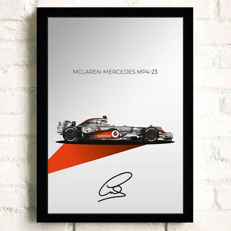 Poster Formel 1 Rennwagen Grand Prix Rennfahrer Signature   I  Deko Print ohne Rahmen-1