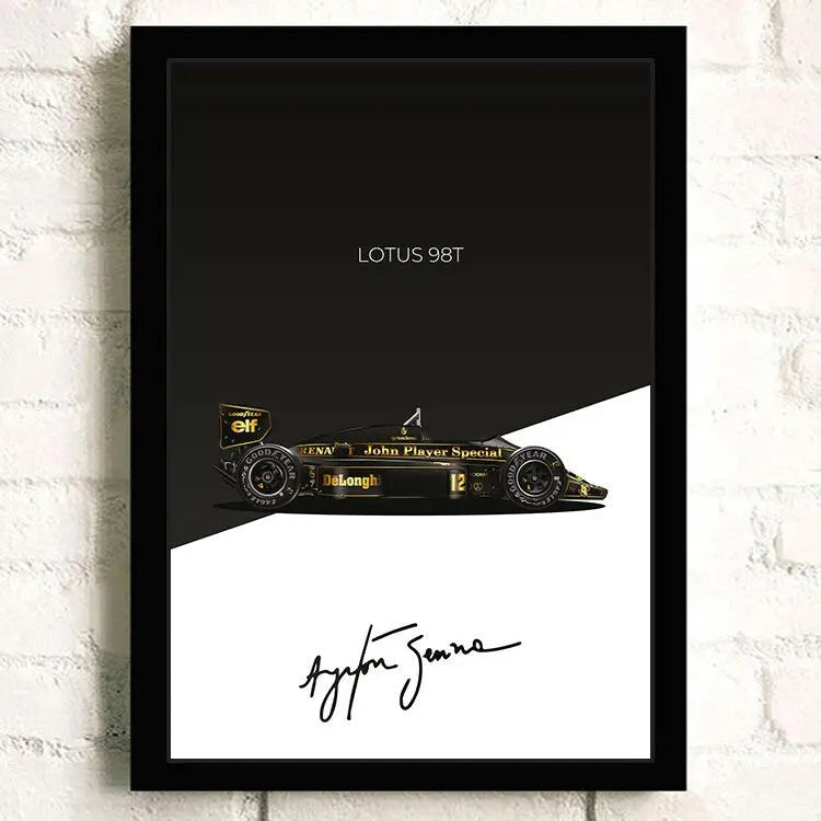 Poster Formel 1 Rennwagen Grand Prix Rennfahrer Signature   I  Deko Print ohne Rahmen-2