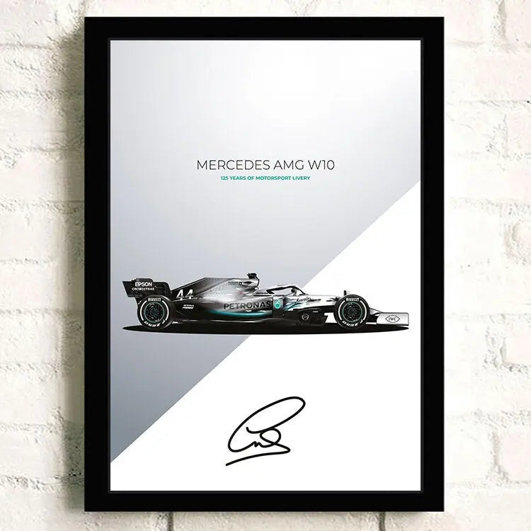 Poster Formel 1 Rennwagen Grand Prix Rennfahrer Signature   I  Deko Print ohne Rahmen-5