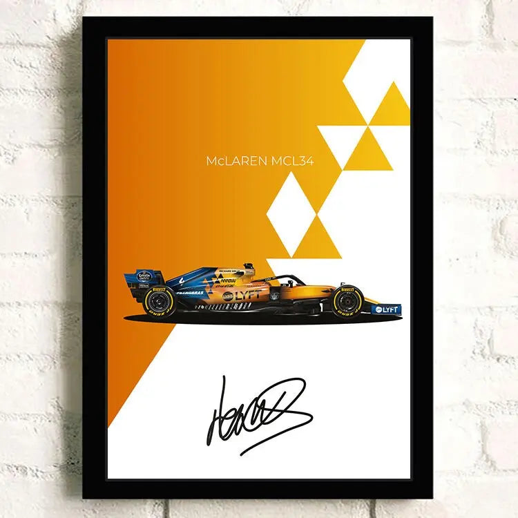 Poster Formel 1 Rennwagen Grand Prix Rennfahrer Signature   I  Deko Print ohne Rahmen-6