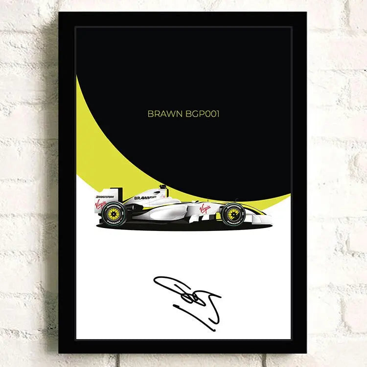 Poster Formel 1 Rennwagen Grand Prix Rennfahrer Signature   I  Deko Print ohne Rahmen-7