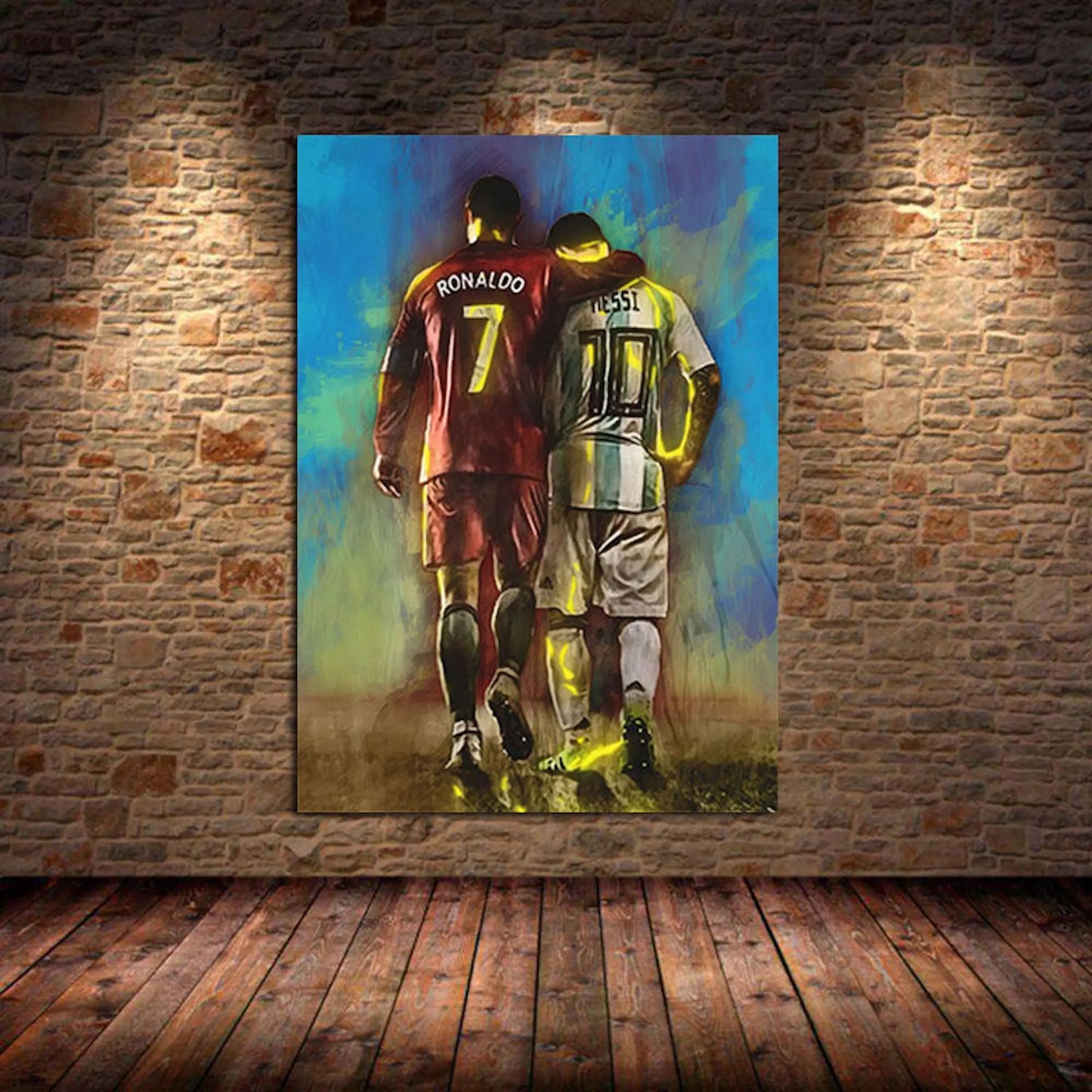 Poster Fußball Lionel Messi und andere Spieler als Deko Print ohne Rahmen-7