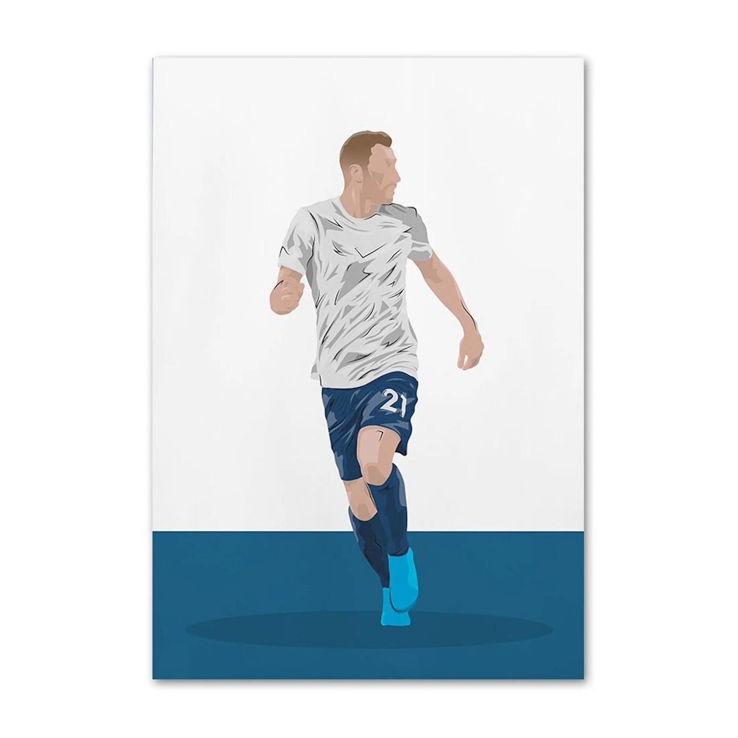 Poster Fußball Messi Ronaldo Maradonna Rooney und Benzema ohne Gesicht als Deko Print ohne Rahmen-6