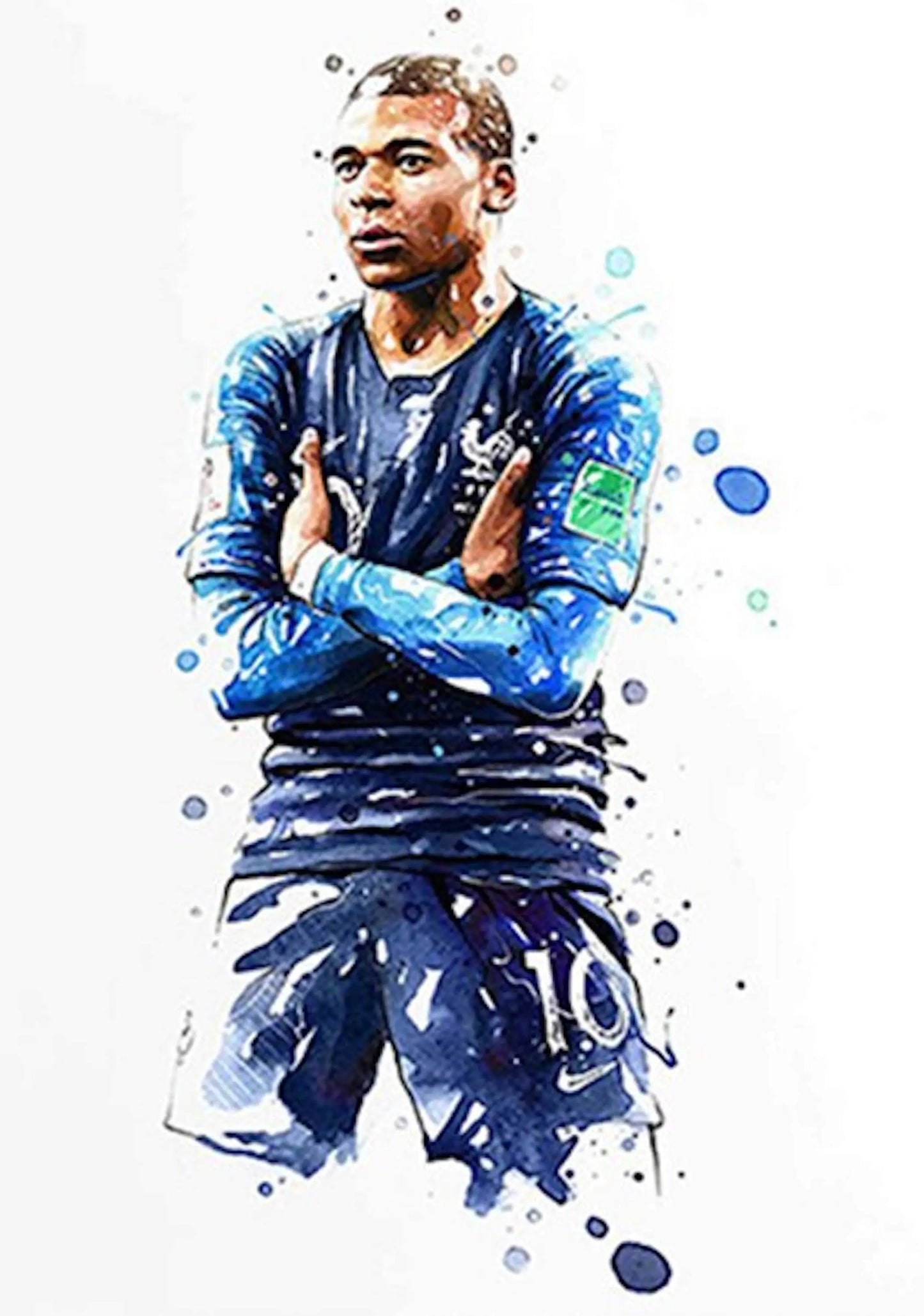 Poster Fußballspieler Tor Jubel Kylian Mbappe und Christiano Ronaldo als Deko Print ohne Rahmen-6