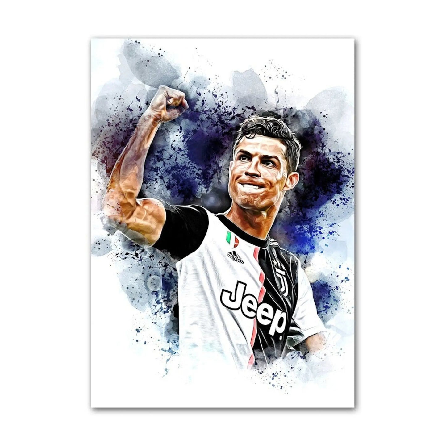 Poster Fußballspieler Tor Jubel Lionel Messi und Christiano Ronaldo als Deko Print ohne Rahmen-2