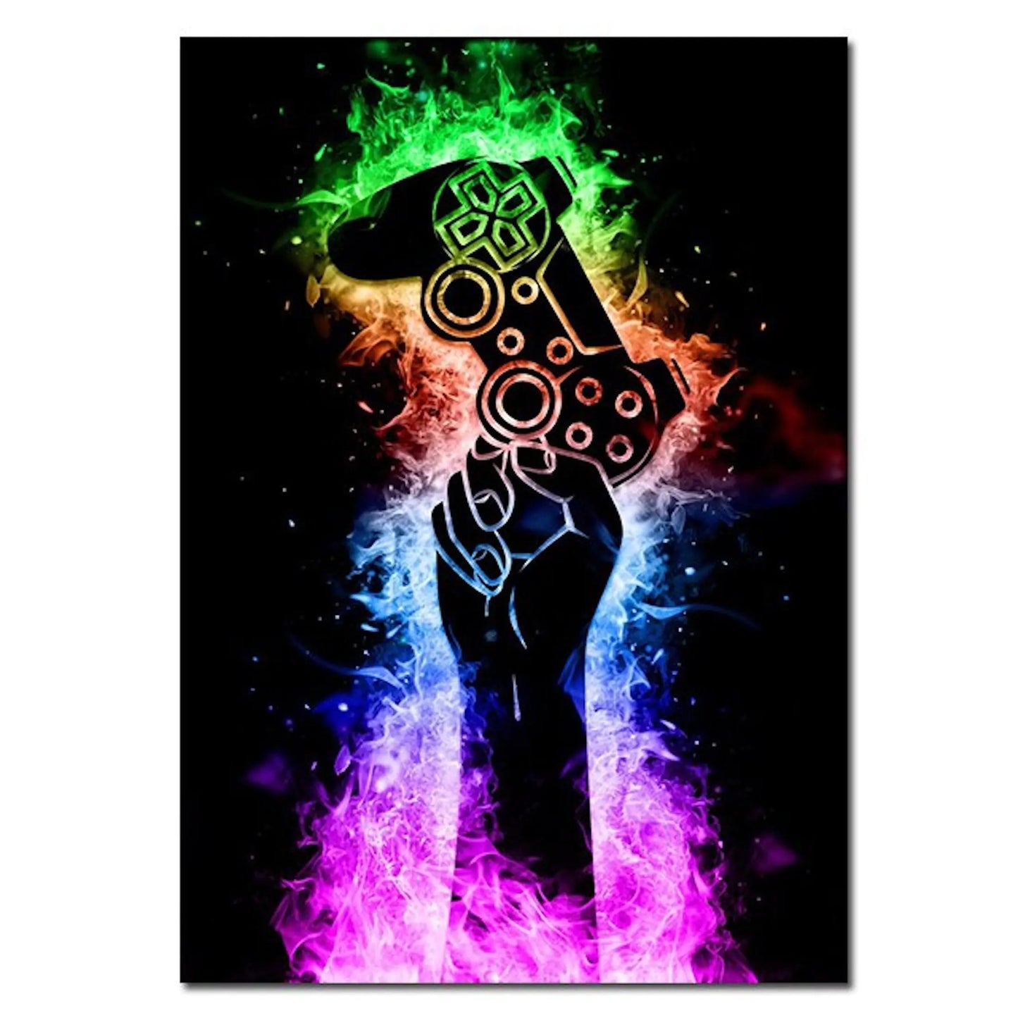 Poster Gamer PC & Playstation in Neon Farben und coole Sprüche für Gamer als Deko Print ohne Rahmen-4