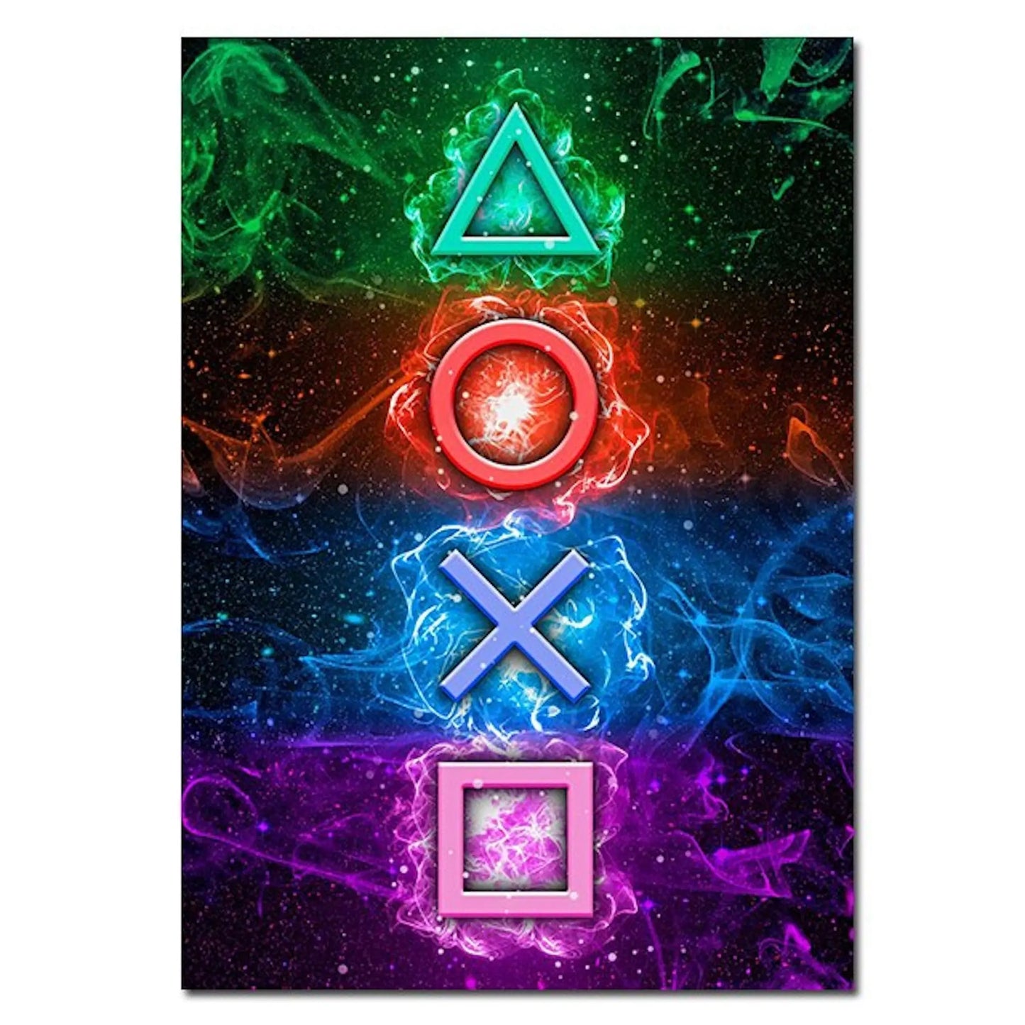 Poster Gamer PC & Playstation in Neon Farben und coole Sprüche für Gamer als Deko Print ohne Rahmen-5