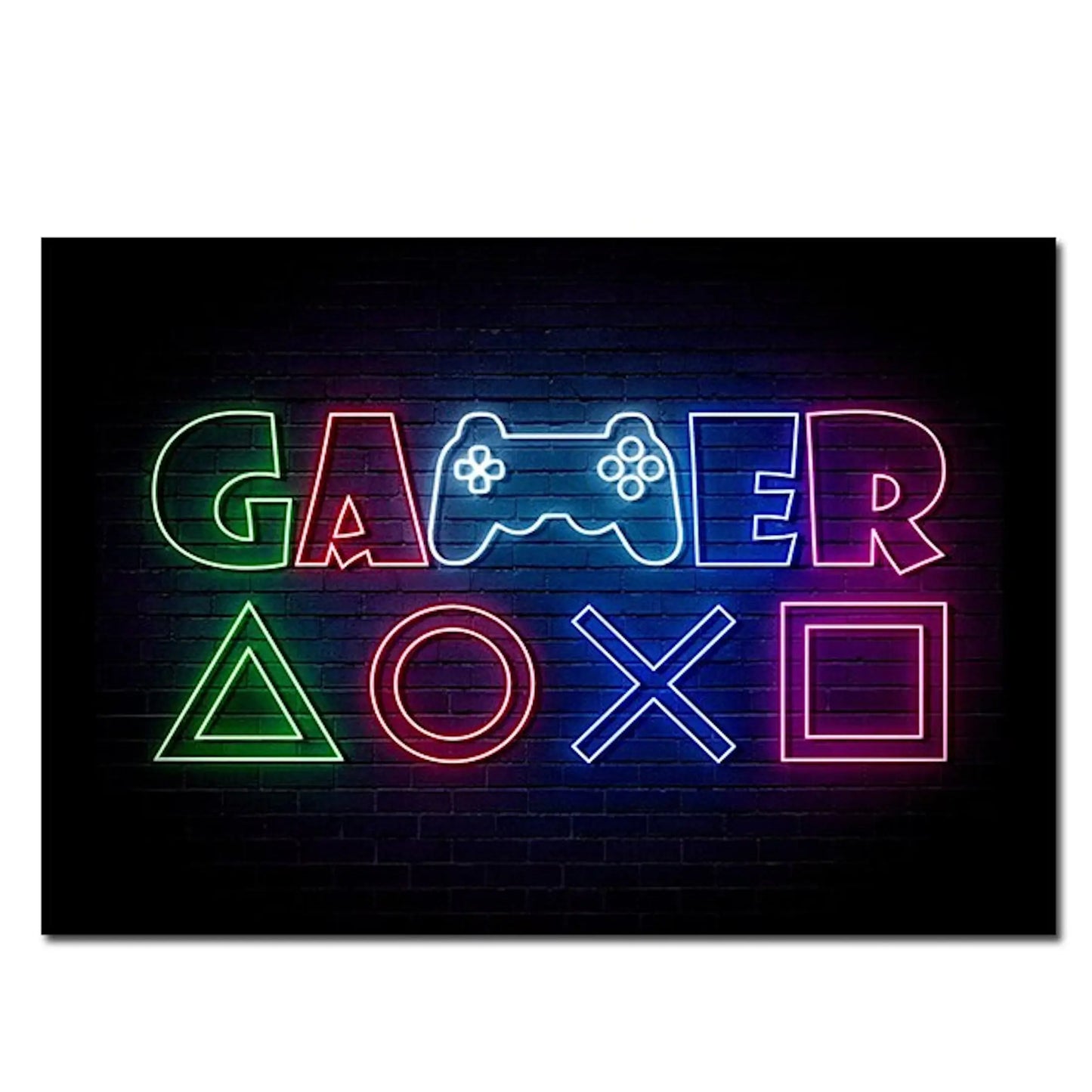 Poster Gamer PC & Playstation in Neon Farben und coole Sprüche für Gamer als Deko Print ohne Rahmen-9