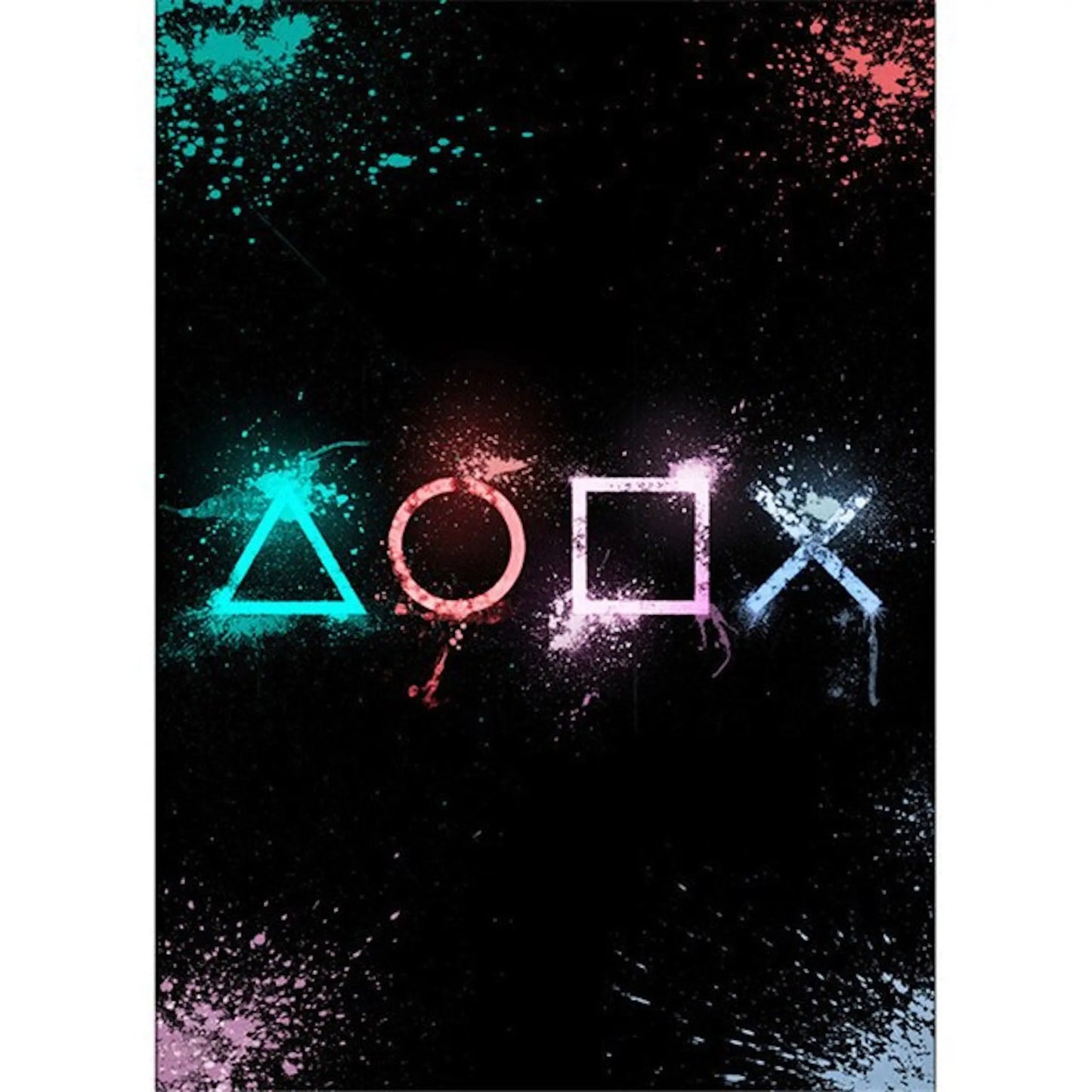 Poster Gamer Playstation coole Sprüche in Neon Farben als Deko Print ohne Rahmen-2