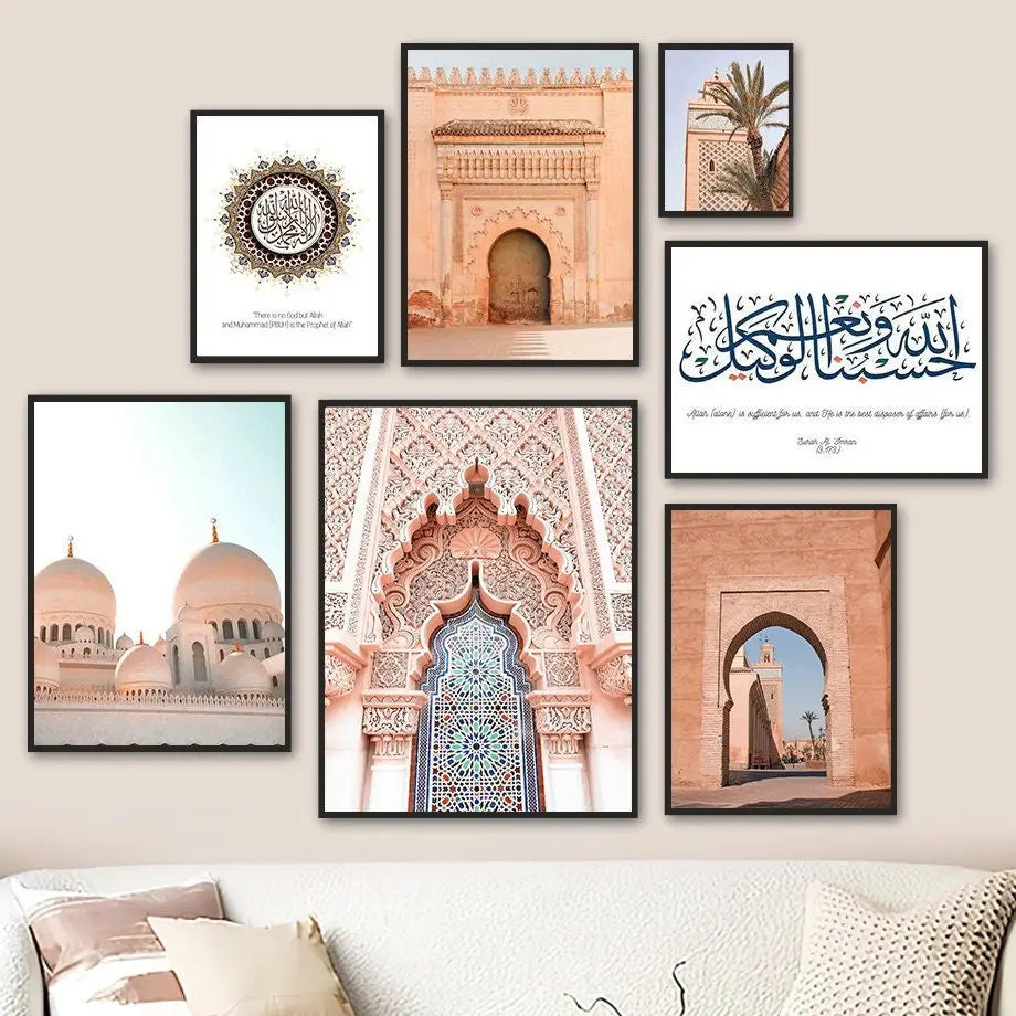 Poster Islam Abu Dhabi Moschee Arabische Architektur I Wandbilder Wohnzimmer & Schlafzimmer I Deko Print Bilder I ohne Rahmen-0