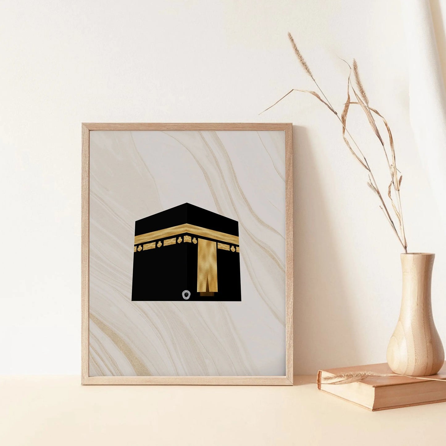 Poster Islam Kalligraphie Moschee Mekka Kaaba I Wandbilder Wohnzimmer & Schlafzimmer I Wand Deko I Kunst Druck I ohne Rahmen-1