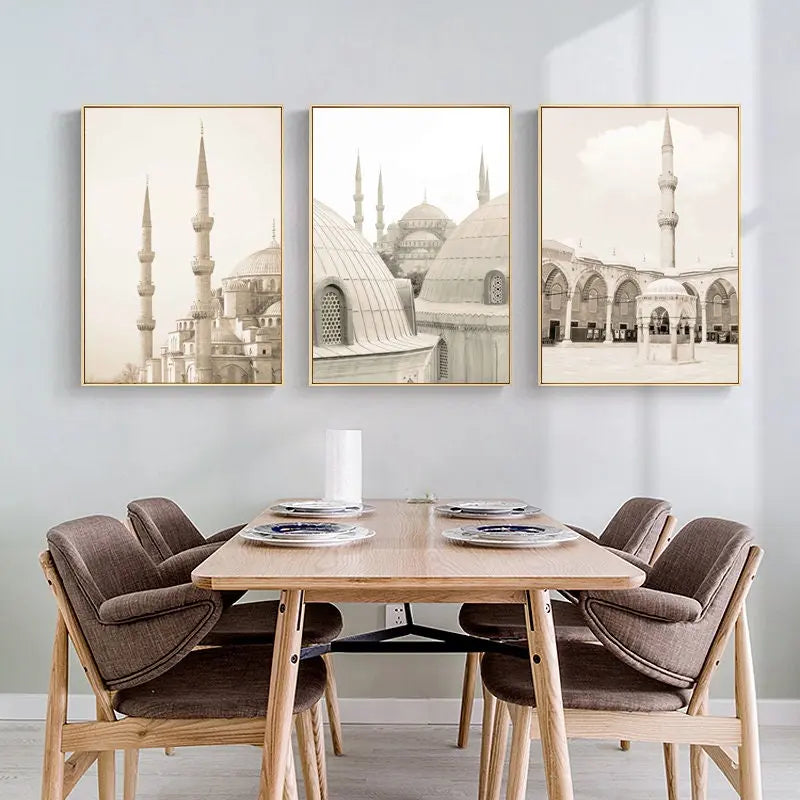 Poster Islamische Architektur Abstrakt I Wandbilder Wohnzimmer & Schlafzimmer I Deko Print Bilder I ohne Rahmen-1