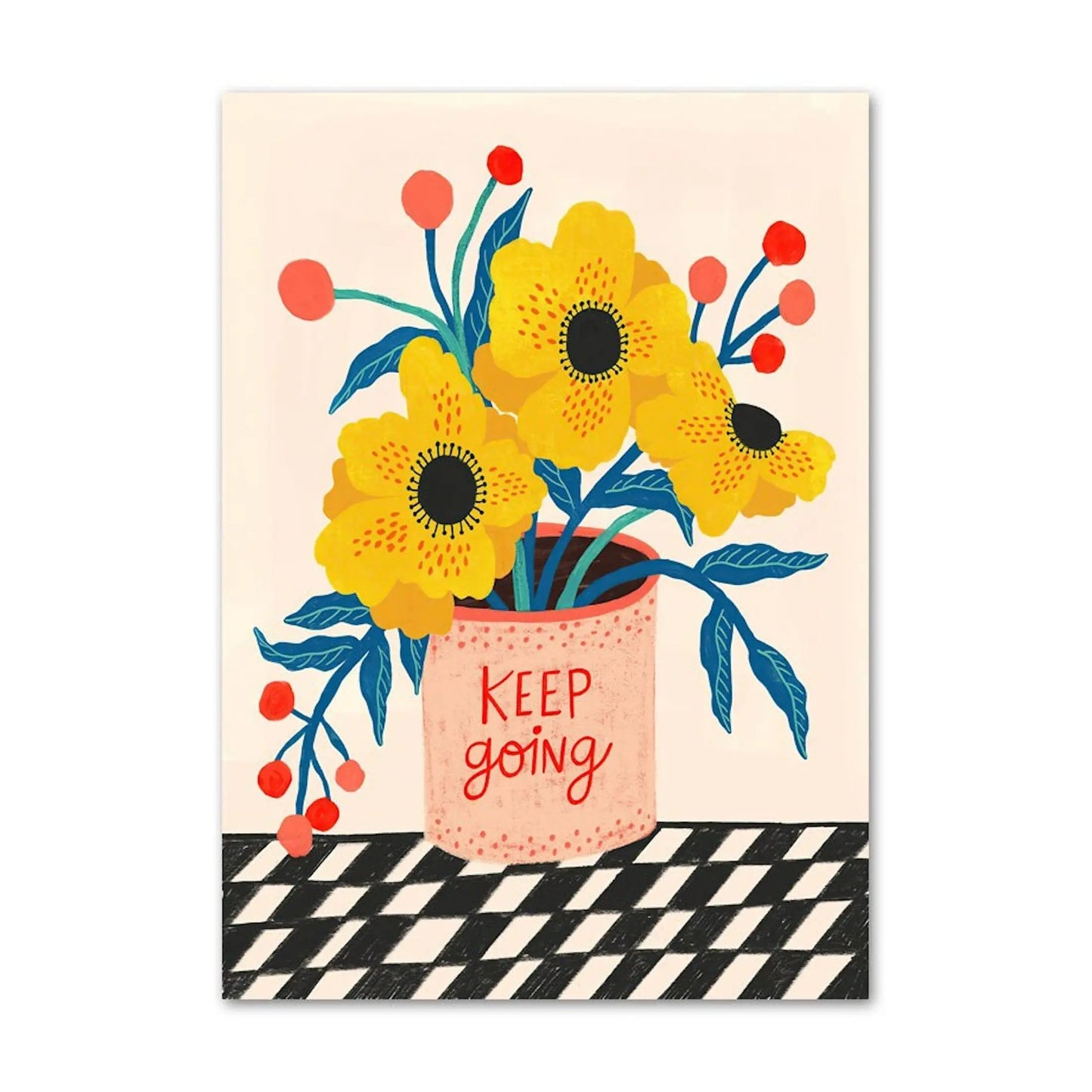 Poster Kinderzimmer Bilder Bunt und Fröhlich Schmetterlinge Sonne Taube Blumenkranz als Deko Print ohne Rahmen-4