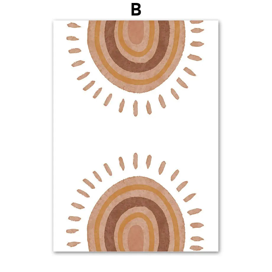 Poster Kinderzimmer Boho Sunshine Beige I Bilder Kinderzimmer & Spielzimmer I Deko Print ohne Rahmen | Bilder Set Kunstdruck-3