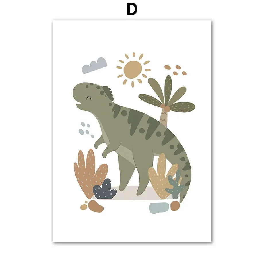 Poster Kinderzimmer Dinosaurier Alphabet I  Kinderzimmer Bilder I Wand Deko I Kunst Druck I Deko Print I ohne Rahmen-4