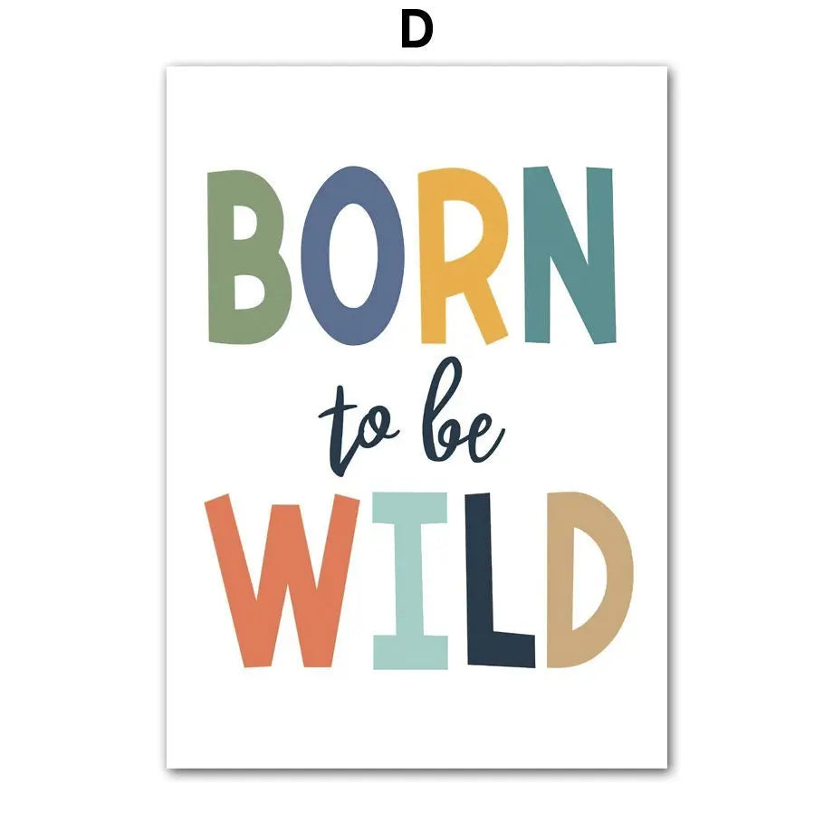 Poster Kinderzimmer Dschungel Born to be wild I Kinderzimmer Bilder I Wand Deko I Kunst Druck I Deko Print I ohne Rahmen-6