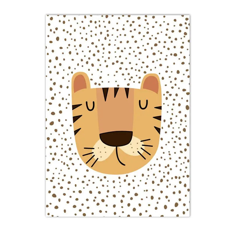 Poster Kinderzimmer Hakuna Matata Löwe Tiger gepunktet I Kinderzimmer Bilder I Wand Deko I Kunst Druck I Deko Print I ohne Rahmen-4