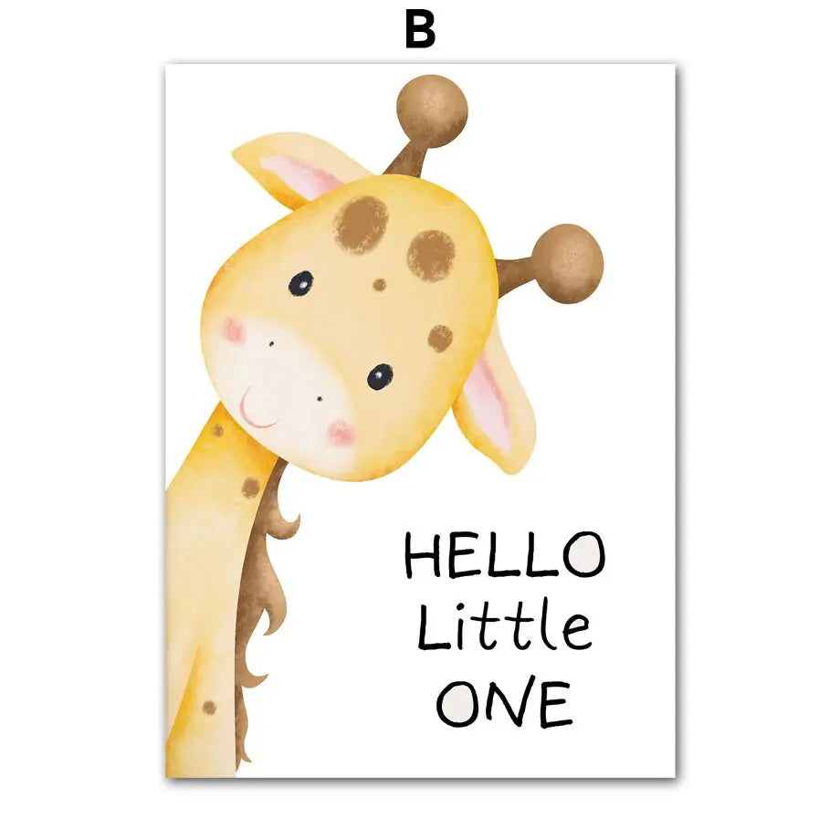 Poster Kinderzimmer Tiere Dschungel Wald I Name Personalisiert I Kinderzimmer Bilder I Wand Deko I Kunst Druck I Deko Print I ohne Rahmen-4