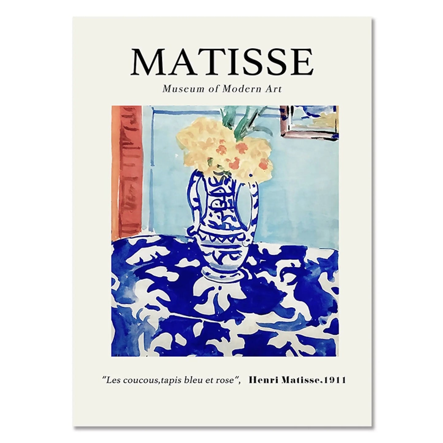 Poster Matisse Berggruen & Cie Museum | Bilder Wohnzimmer | Wandbilder Schlafzimmer | Deko Print ohne Rahmen | Bilder Set Matisse Bunt-2