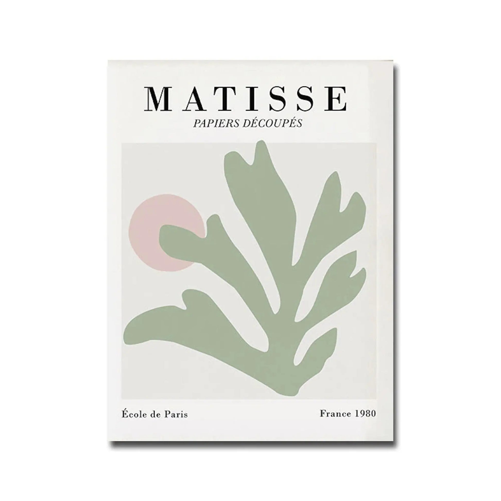 Poster Matisse Blätter Blumen Abstrakt | Bilder Wohnzimmer | Wandbilder Schlafzimmer | Deko Print ohne Rahmen | Bilder Set Matisse Grün-4