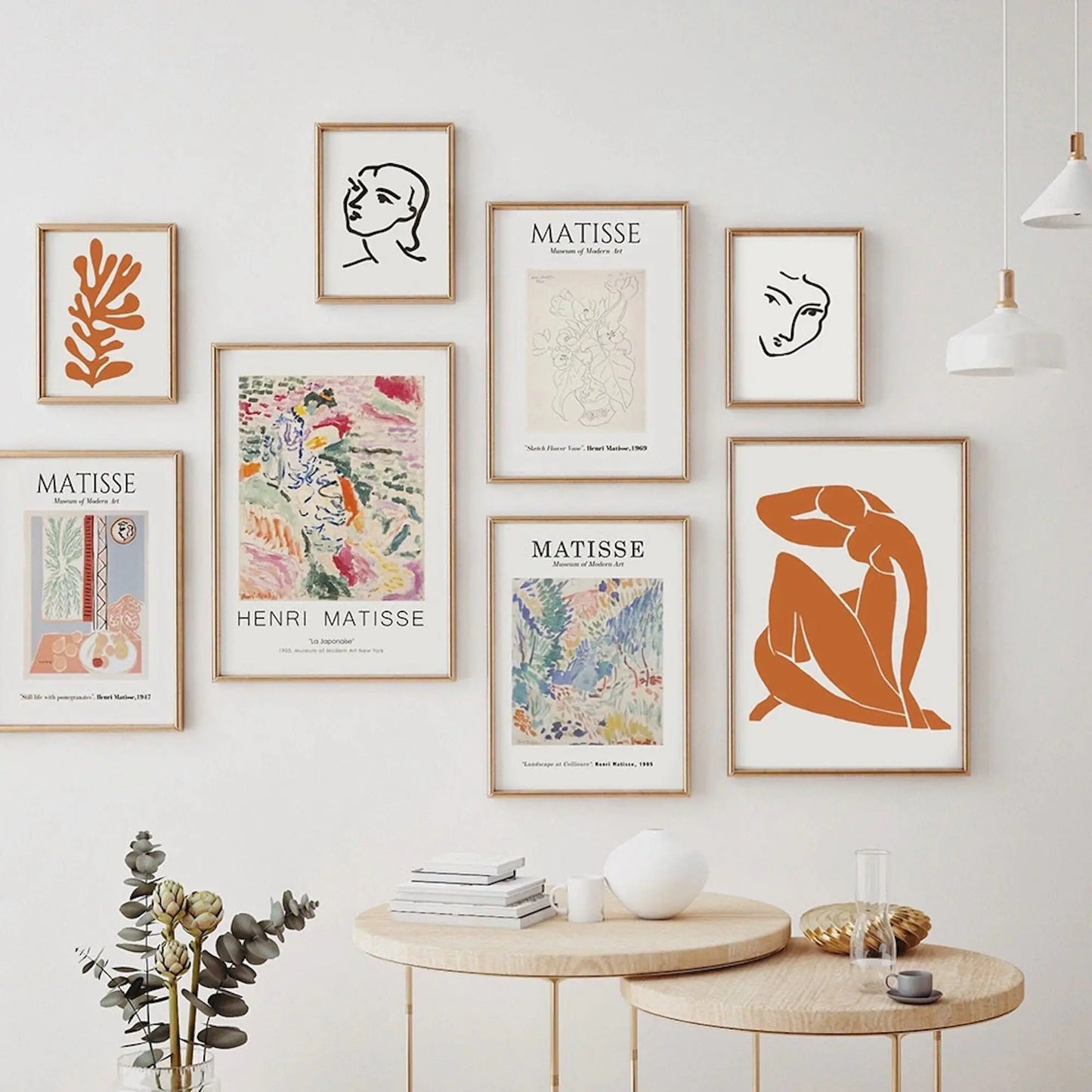 Poster Matisse Gesicht Abstrakt | Bilder Wohnzimmer | Wandbilder Schlafzimmer | Deko Print ohne Rahmen | Bilder Set Matisse Bunt-0